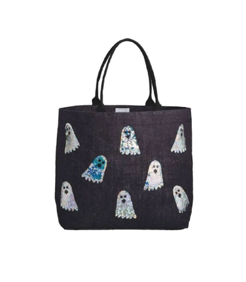 Halloween Sparkle Tote - Black