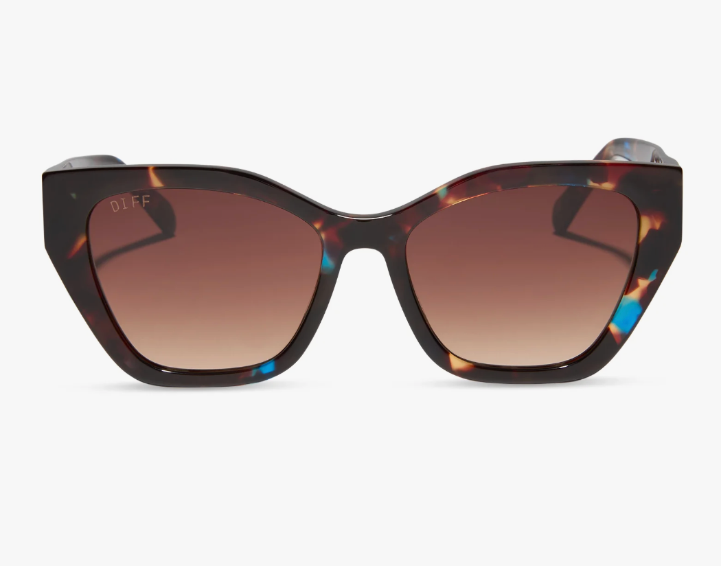 Evie Confetti Tortoise + Brown Gradient Sunglasses
