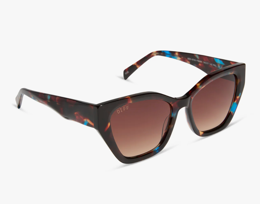 Evie Confetti Tortoise + Brown Gradient Sunglasses