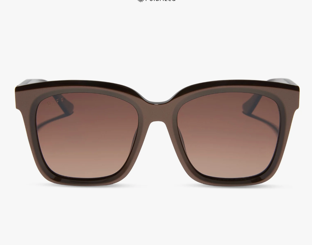 Meredith Moscow Mule + Brown Gradient Gold Flash Polarized Sunglasses