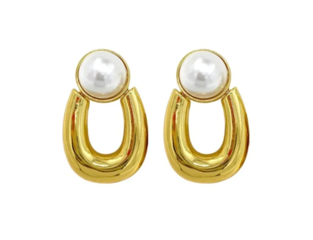 Uptown Pearl Drop Earrings