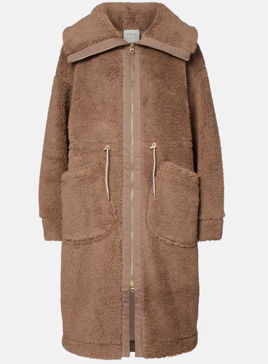 Logan Sherpa Coat- Ash Taupe