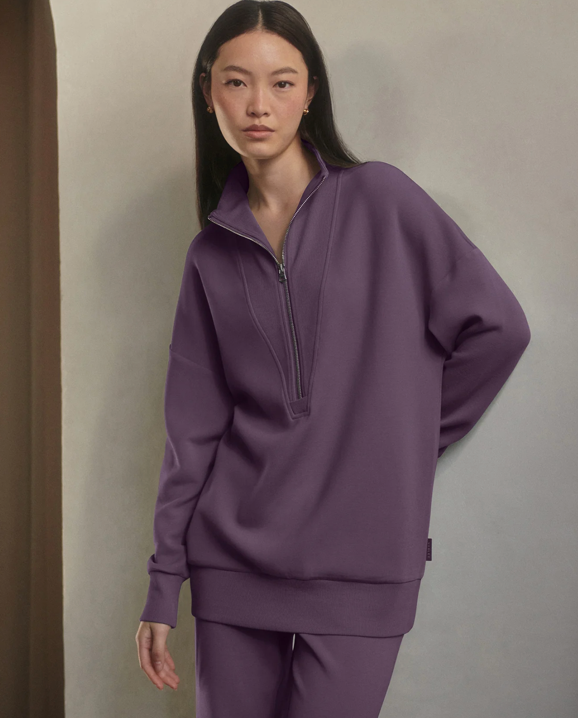 Masie Longline Sweat - Montana Grape - Varley