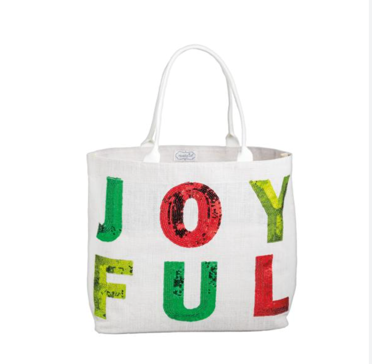 Holiday Sparkle Tote- White