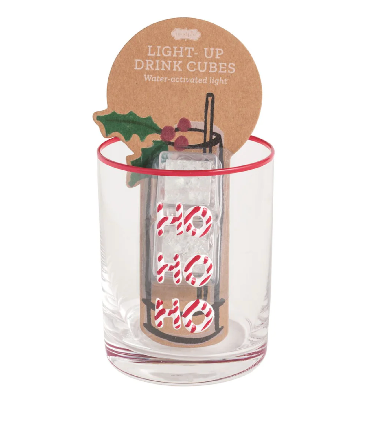 HO HO Light Cube and Glass