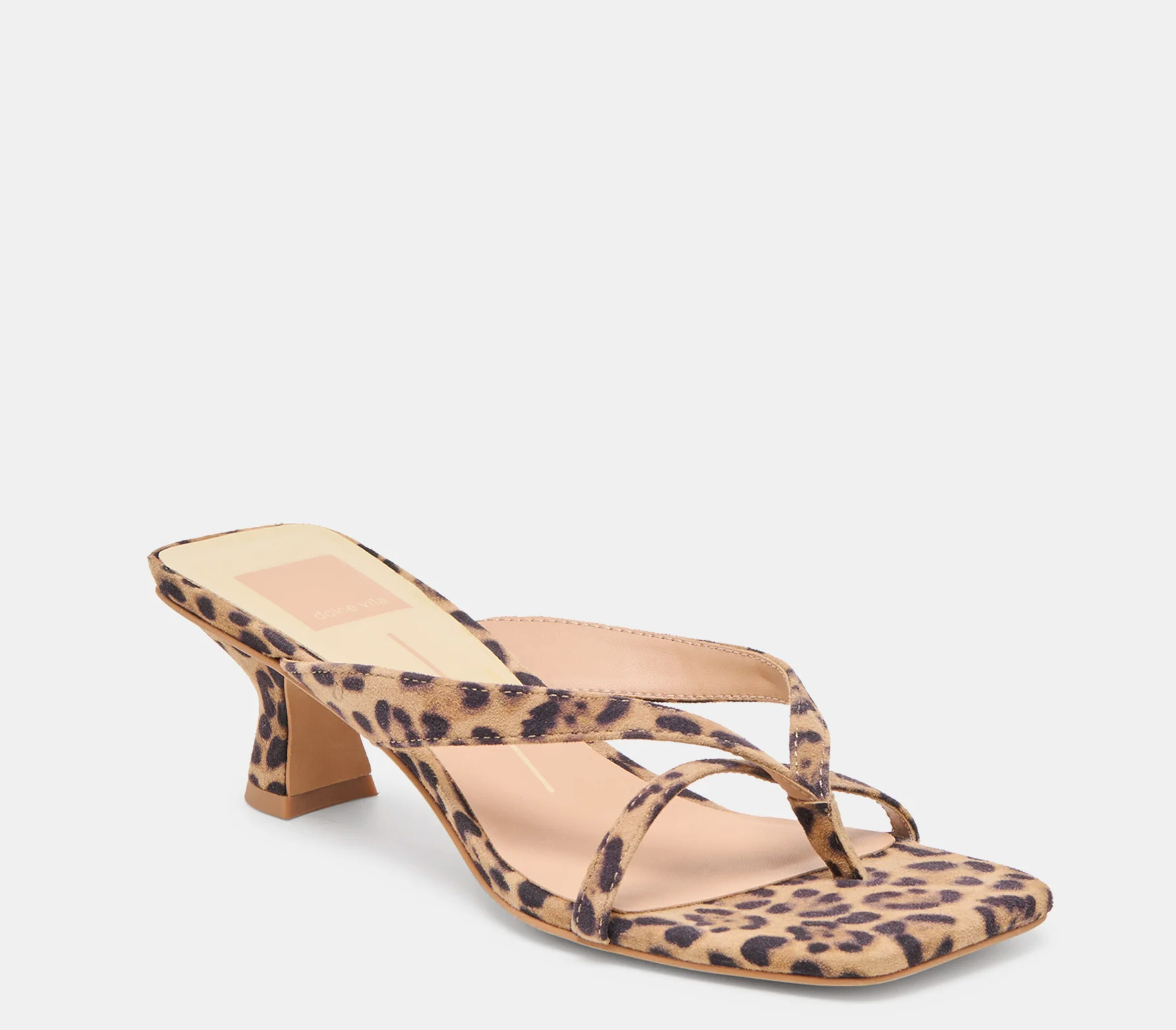 Brevel Dark Leopard Printed Suede - Kitten Heel