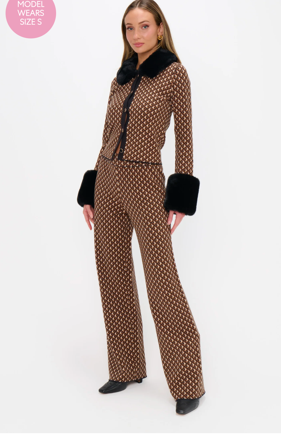 Zermatt Sweater Pants-Carmel Geo Kint