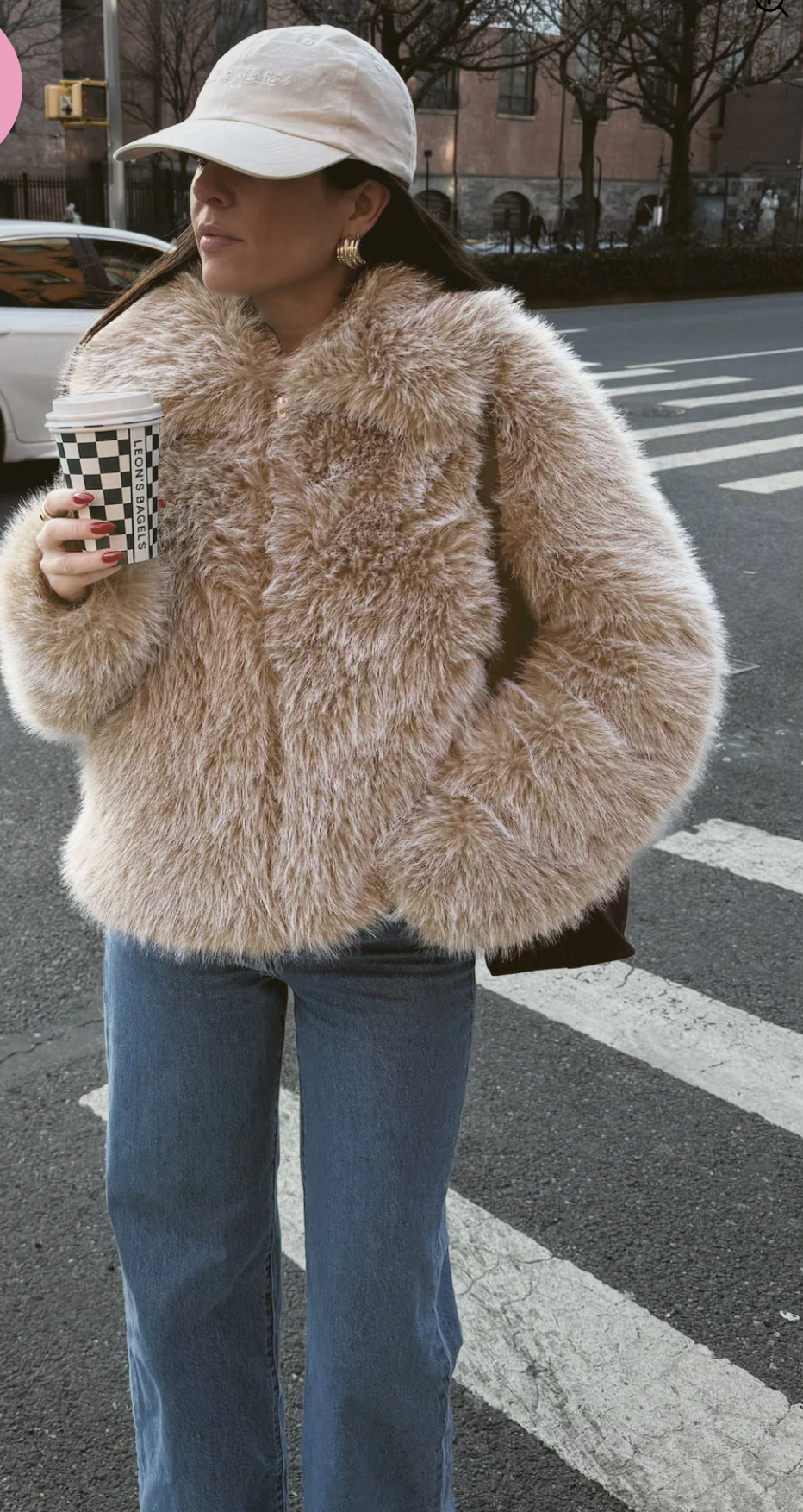 Park City Jacket- Cedar Brown Faux Fur