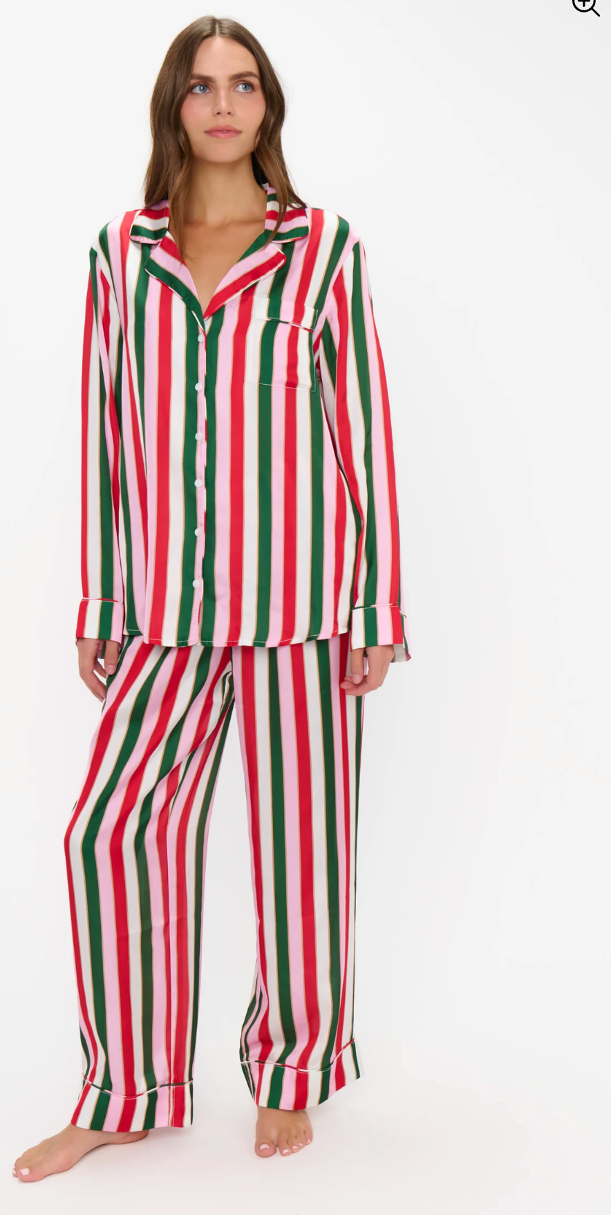 Classic Pj Set Jolly Stripes Silky