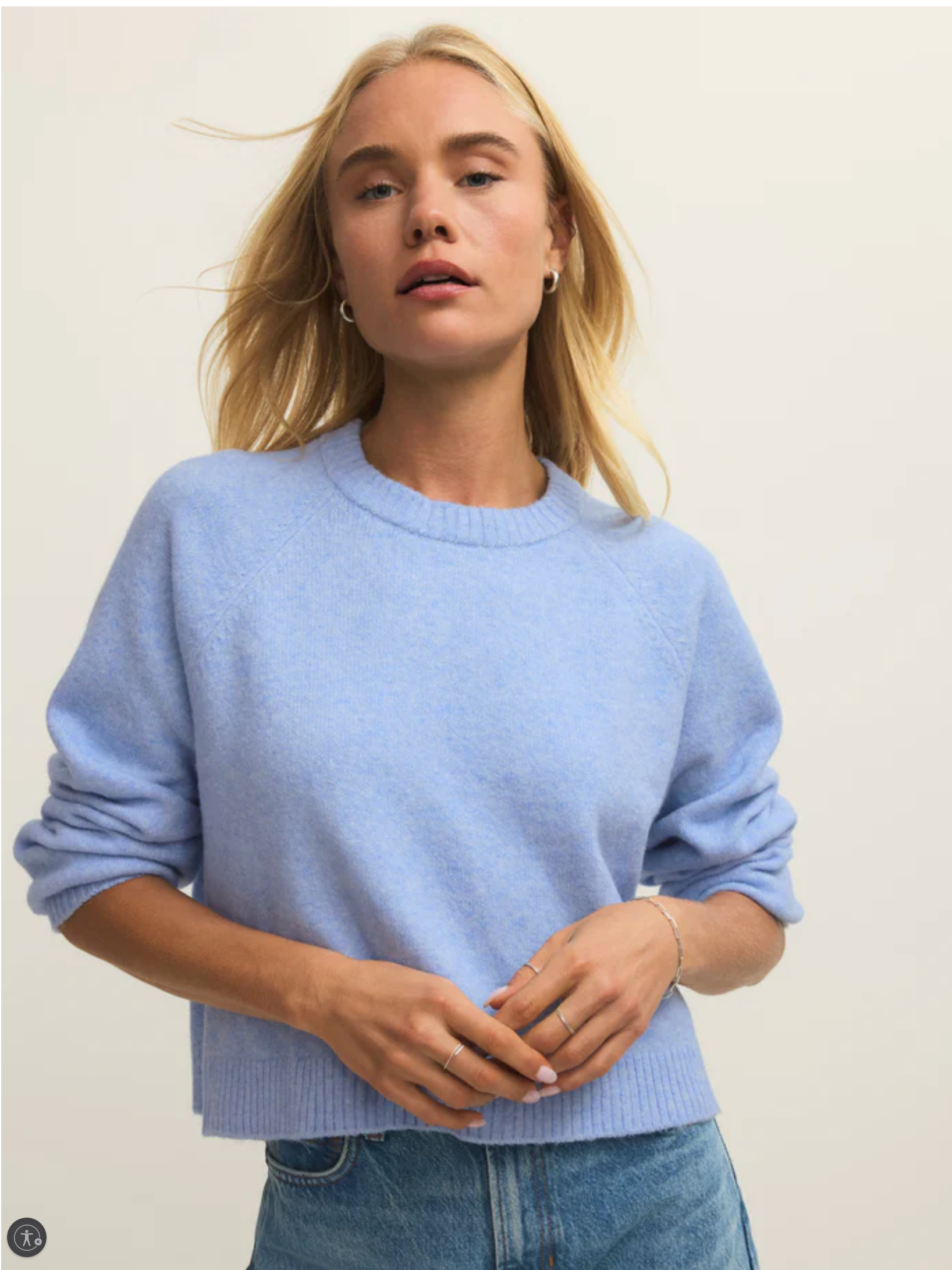 Coming Up Sweater- Blue Light