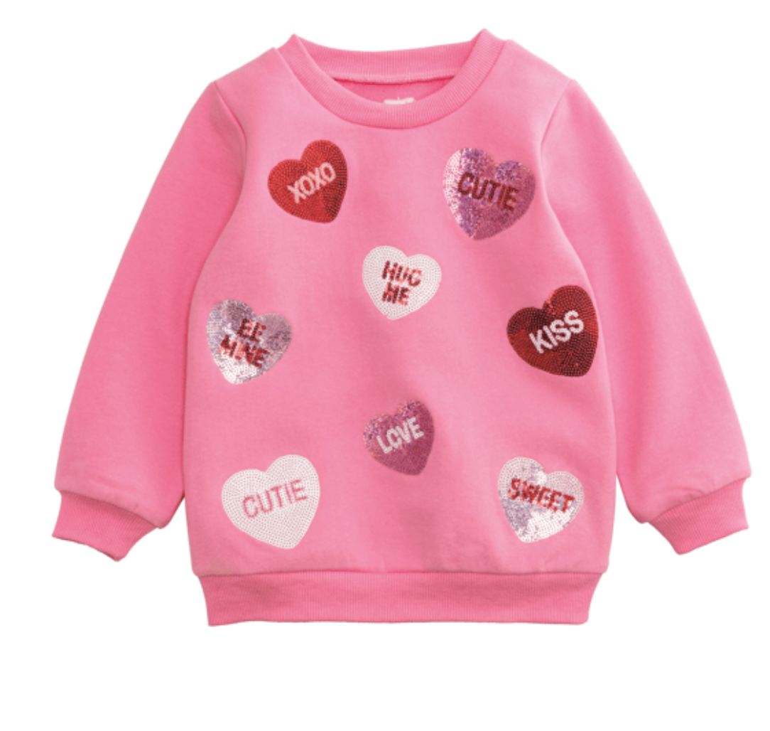 Sequin Hearts Toddler Sweatshirt
