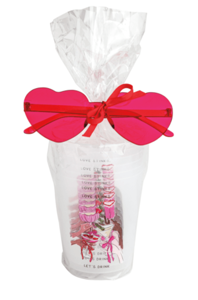 Lets Drink, Love Stinks Cup Set