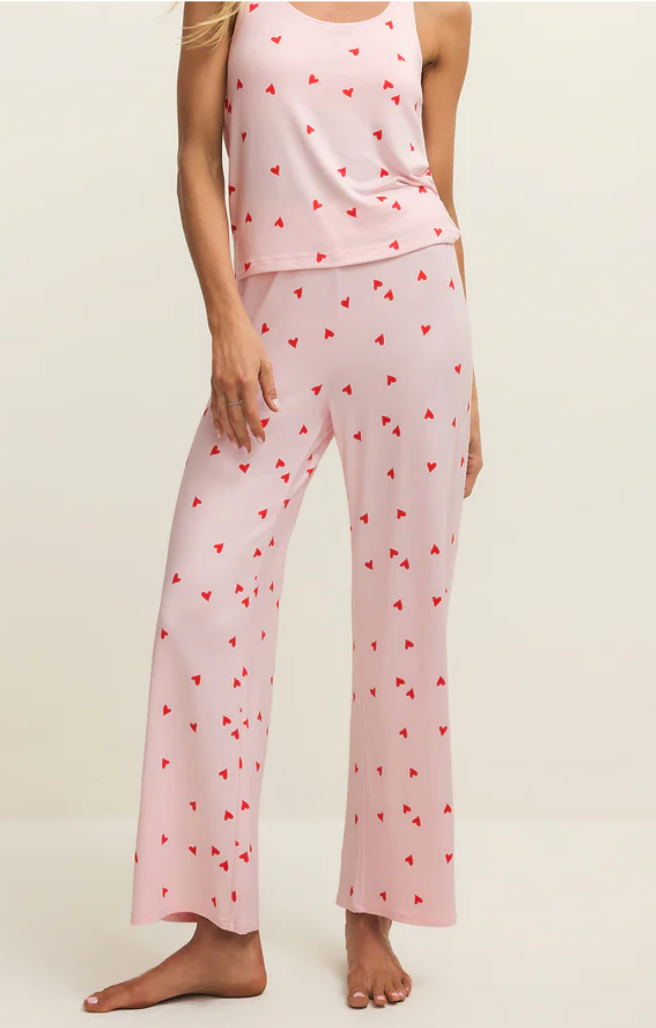 Luxe Heart Pant- Pink Marshmallow