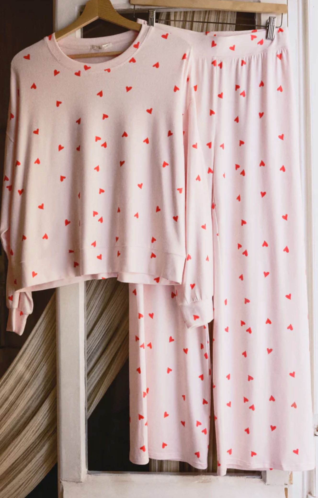 Luxe Heart Pant- Pink Marshmallow