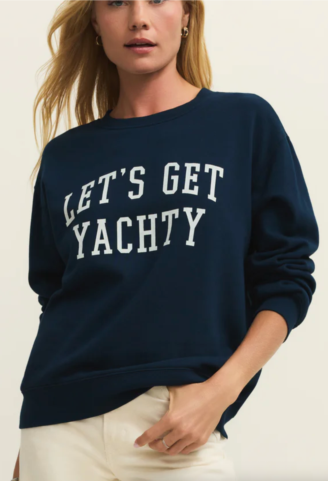 Yachty Boyfriend Sweatshirt- Eclipse