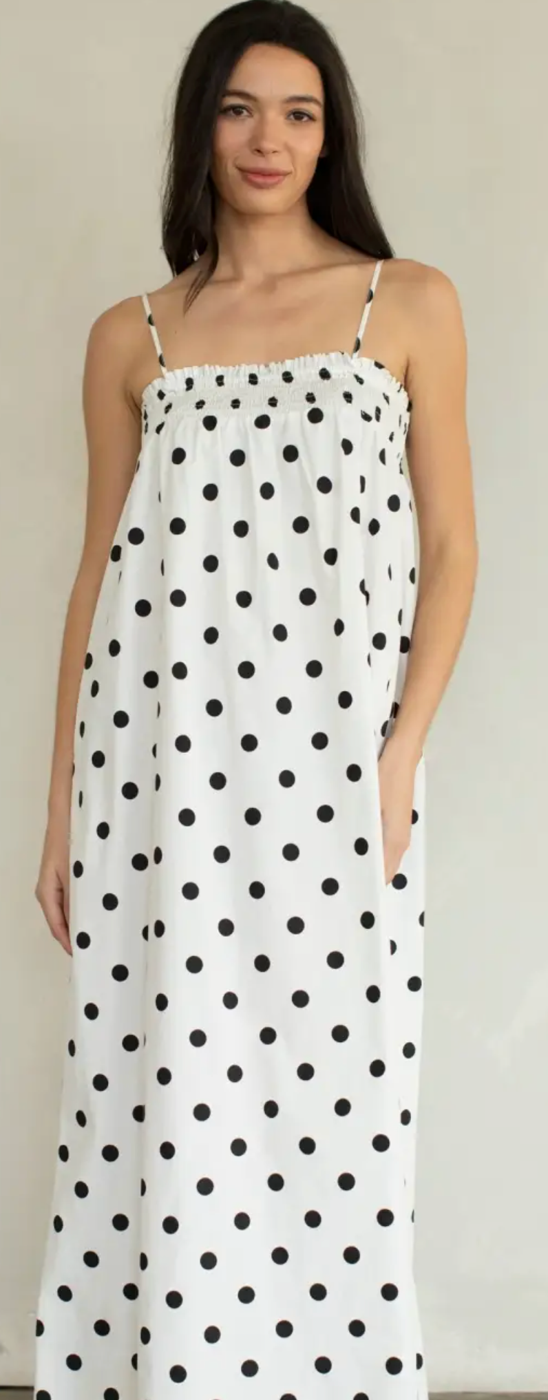 Polka Dot Poplin Dress