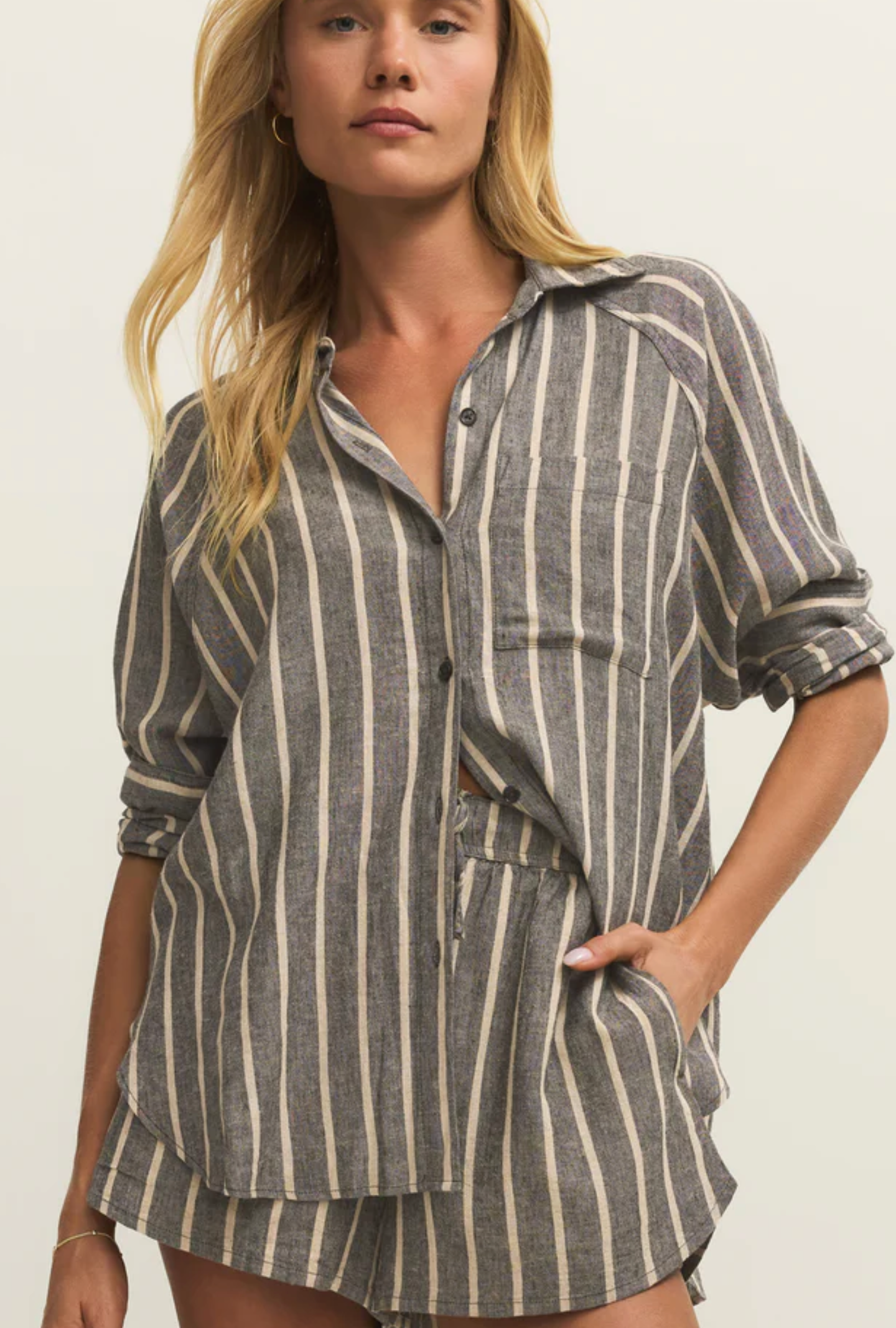 Perfect Linen Striped Top