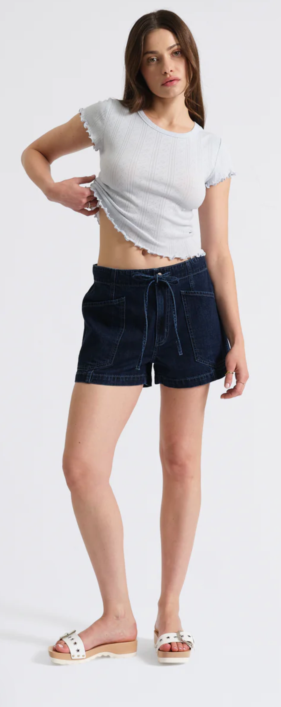 Catalina Drawstring Short- Blue Mood