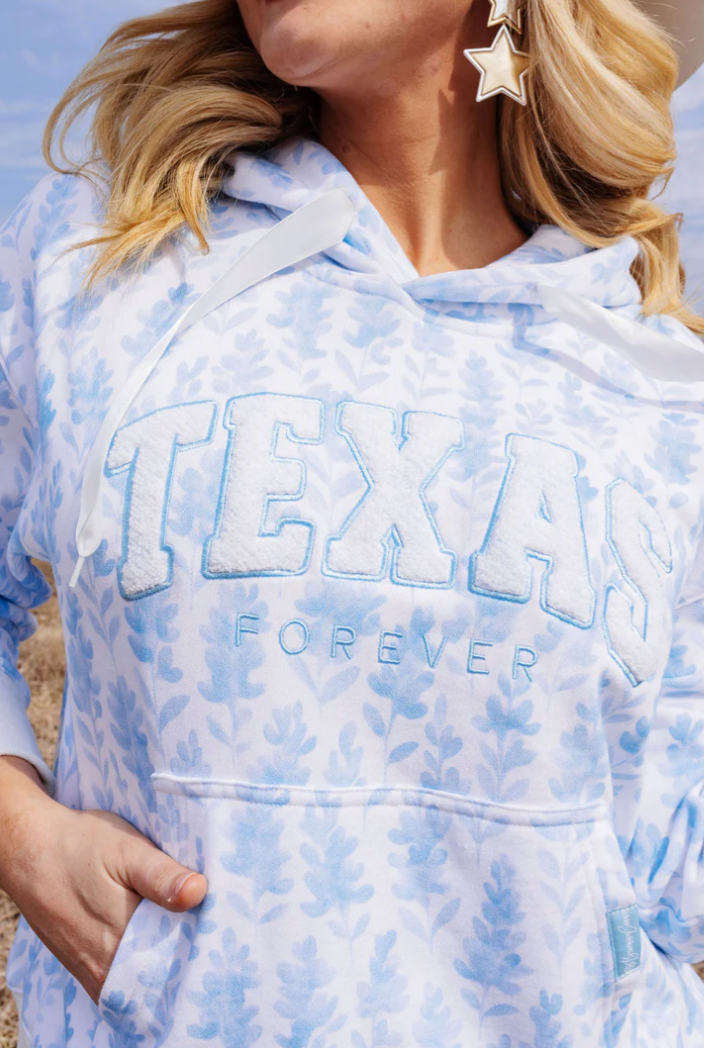 Texas Forever Bluebonnet Hoodie- Brianna Cannon