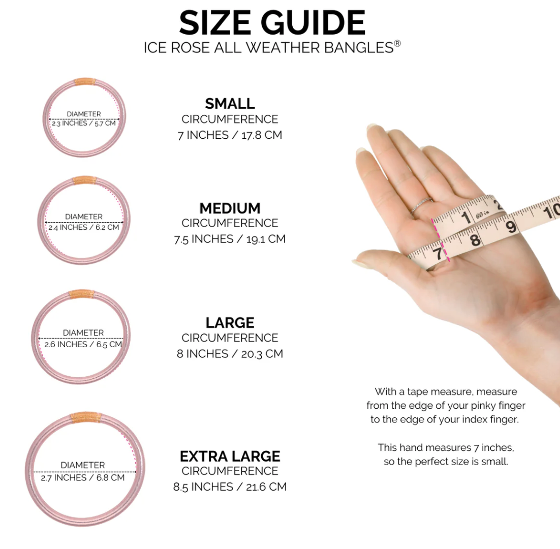 Ice Rose All Weather Bangles- Budhagirl