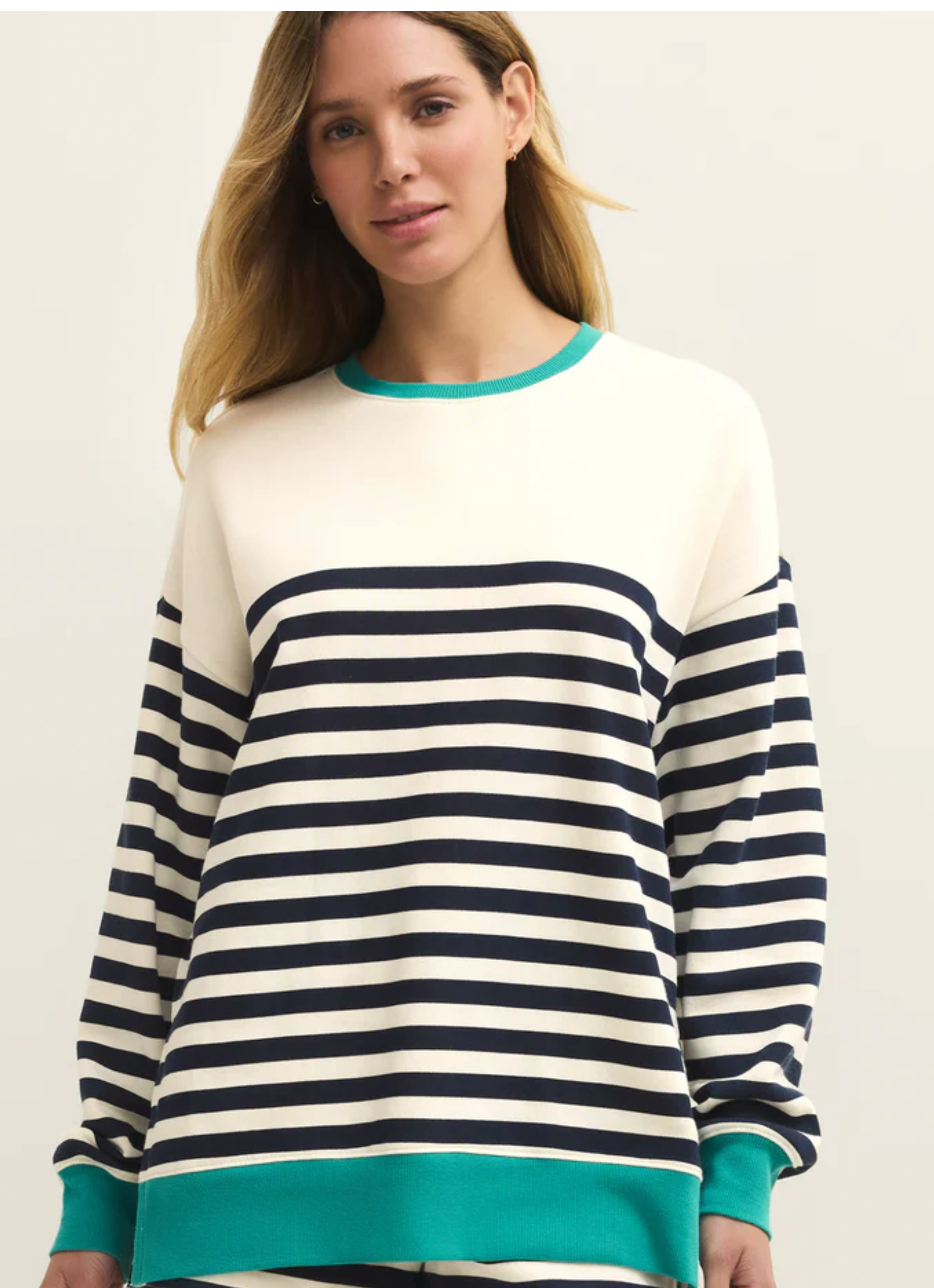 Layer Up Stripe Sweatshirt- Eclipse