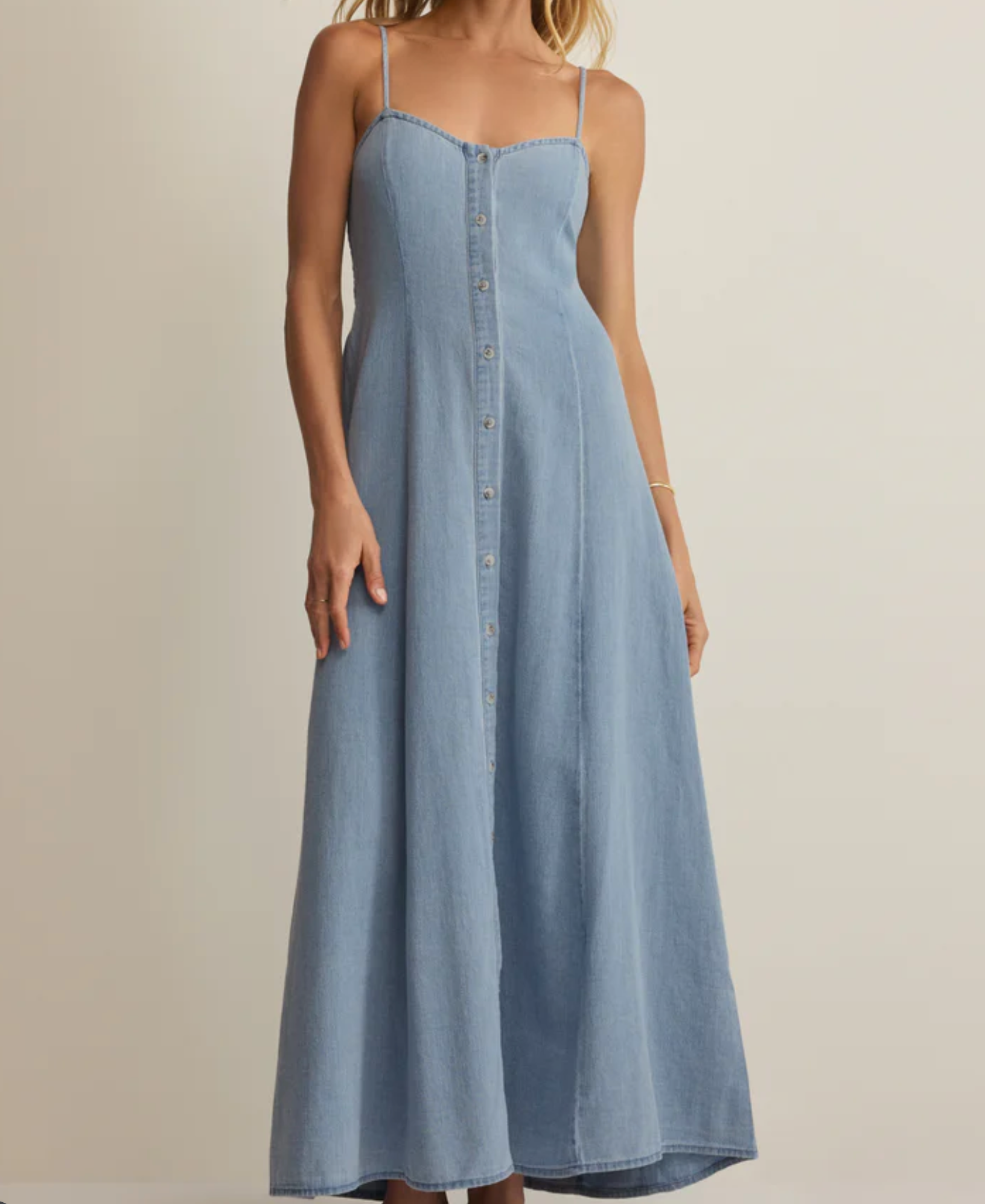 Angel Eyes Twill Midi Dress