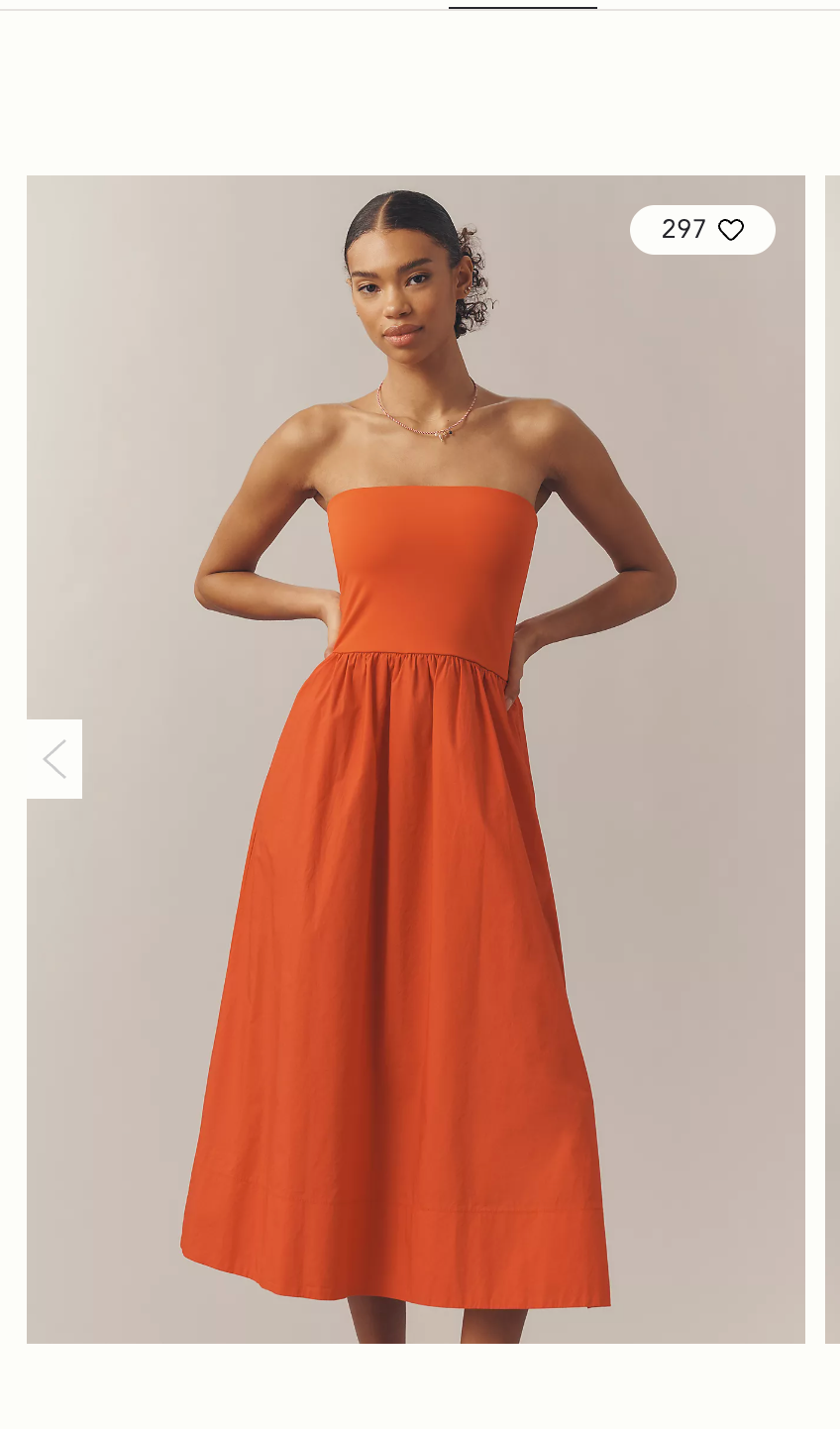 Sunsought Strapless Midi Dress