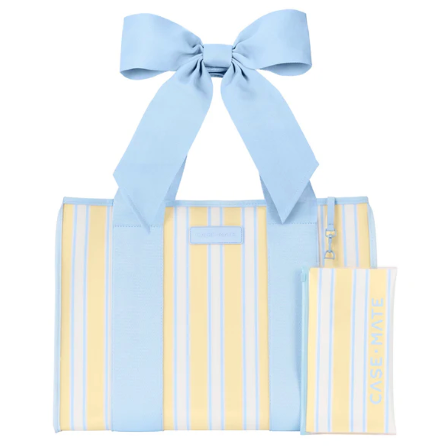 Cabana Stripe Bow Jelly Tote