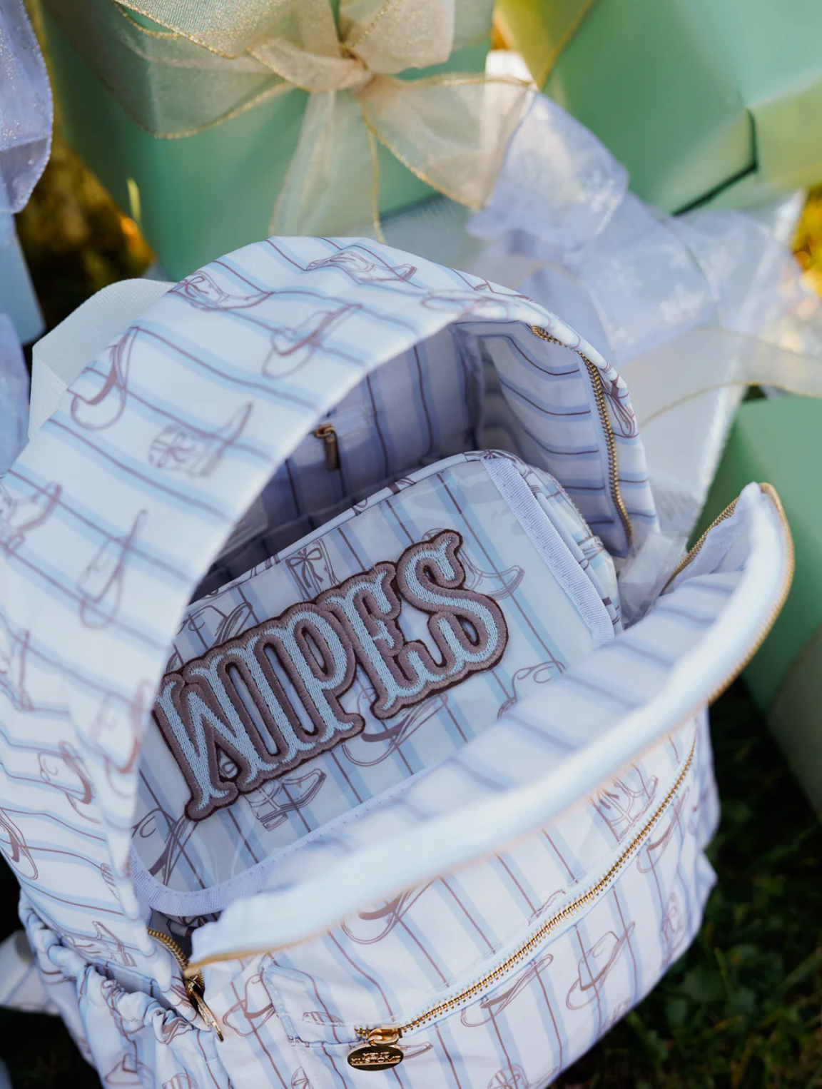 Wipes Pouch - Western Blues Clear Coat Bag