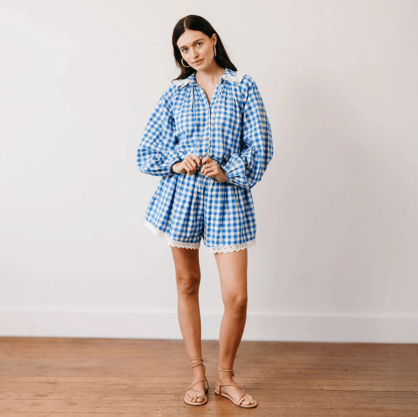 Blue Bay Gingham Top