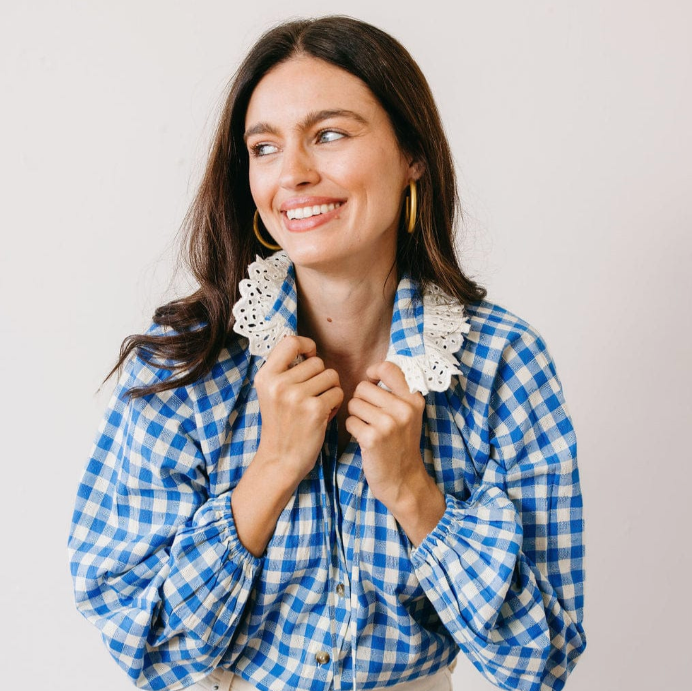 Blue Bay Gingham Top