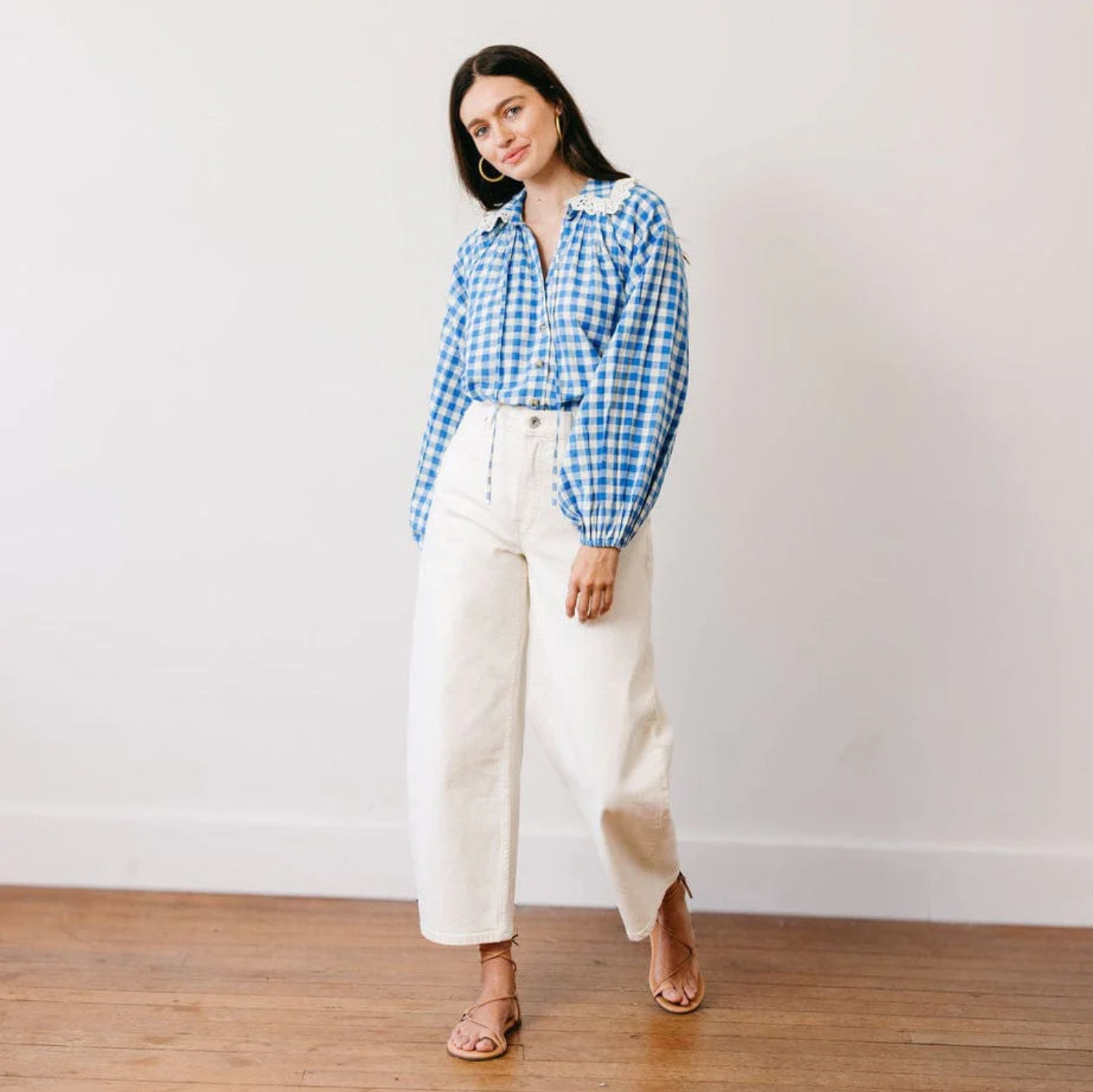Blue Bay Gingham Top