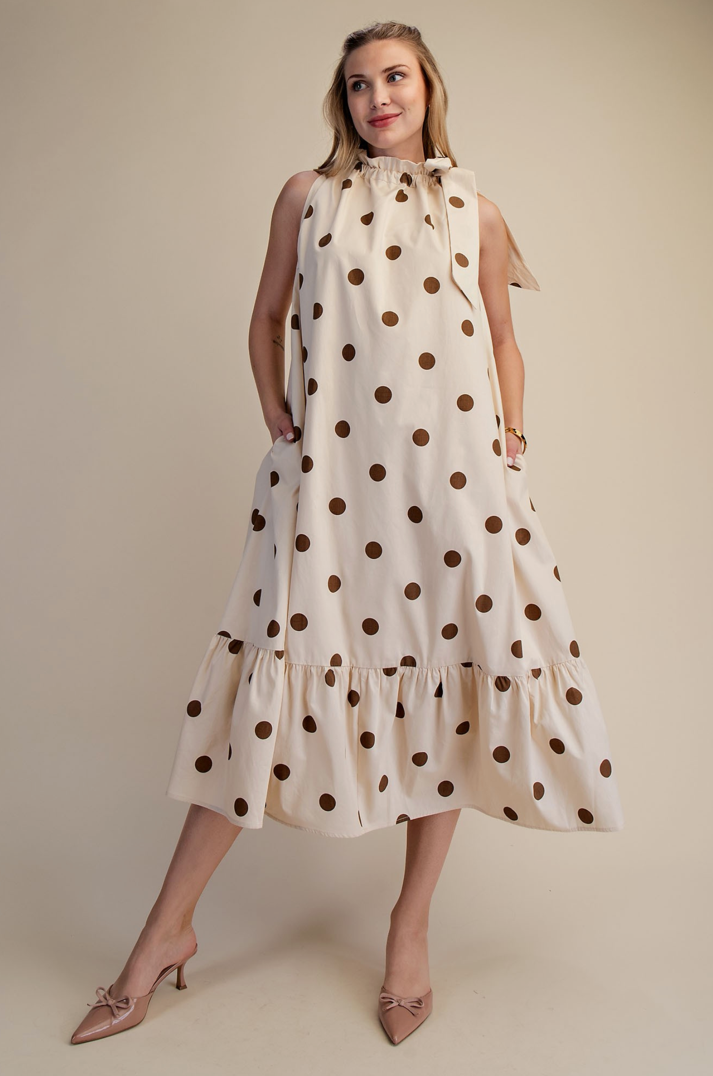 Polka Dot Midi Dress
