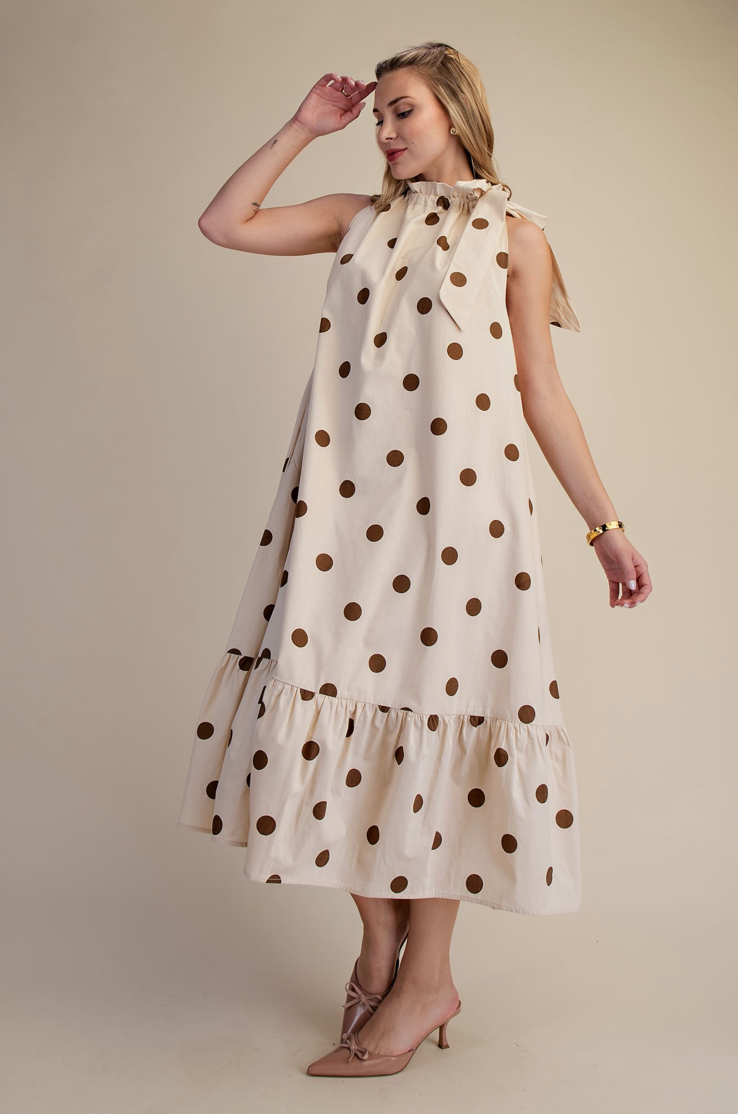 Polka Dot Midi Dress