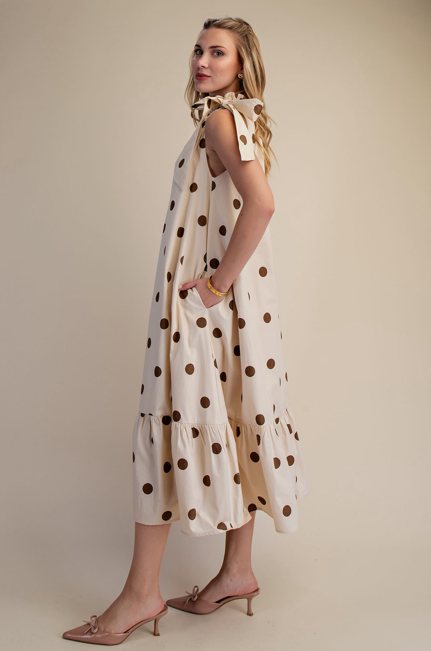 Polka Dot Midi Dress