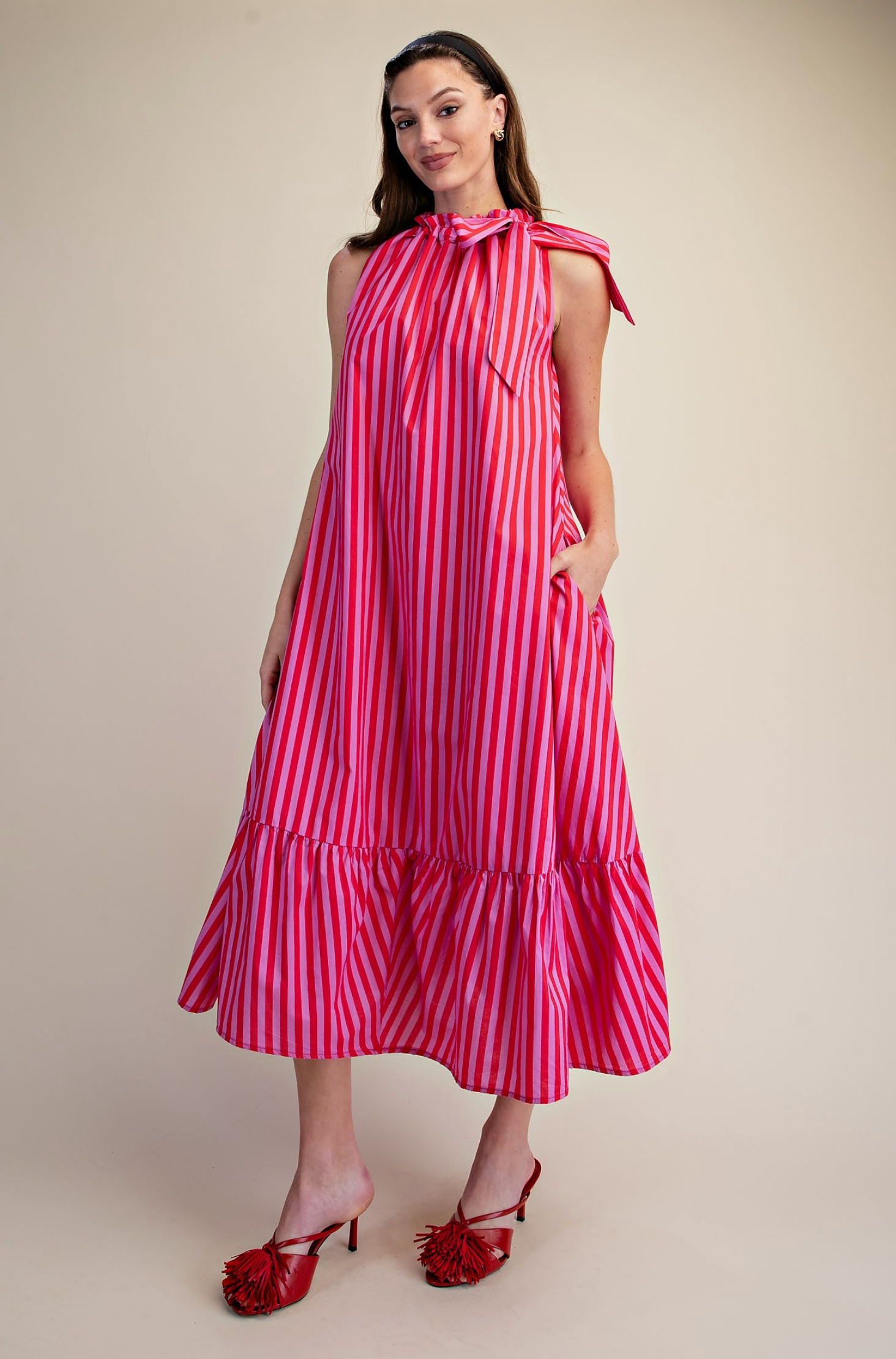 Stripe Midi Dress