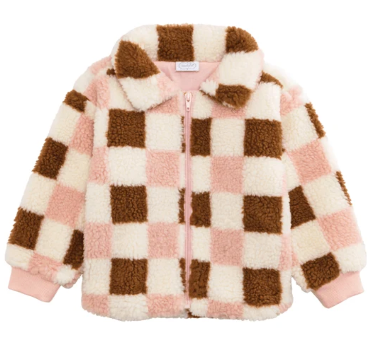 Girl Sherpa Check Jacket