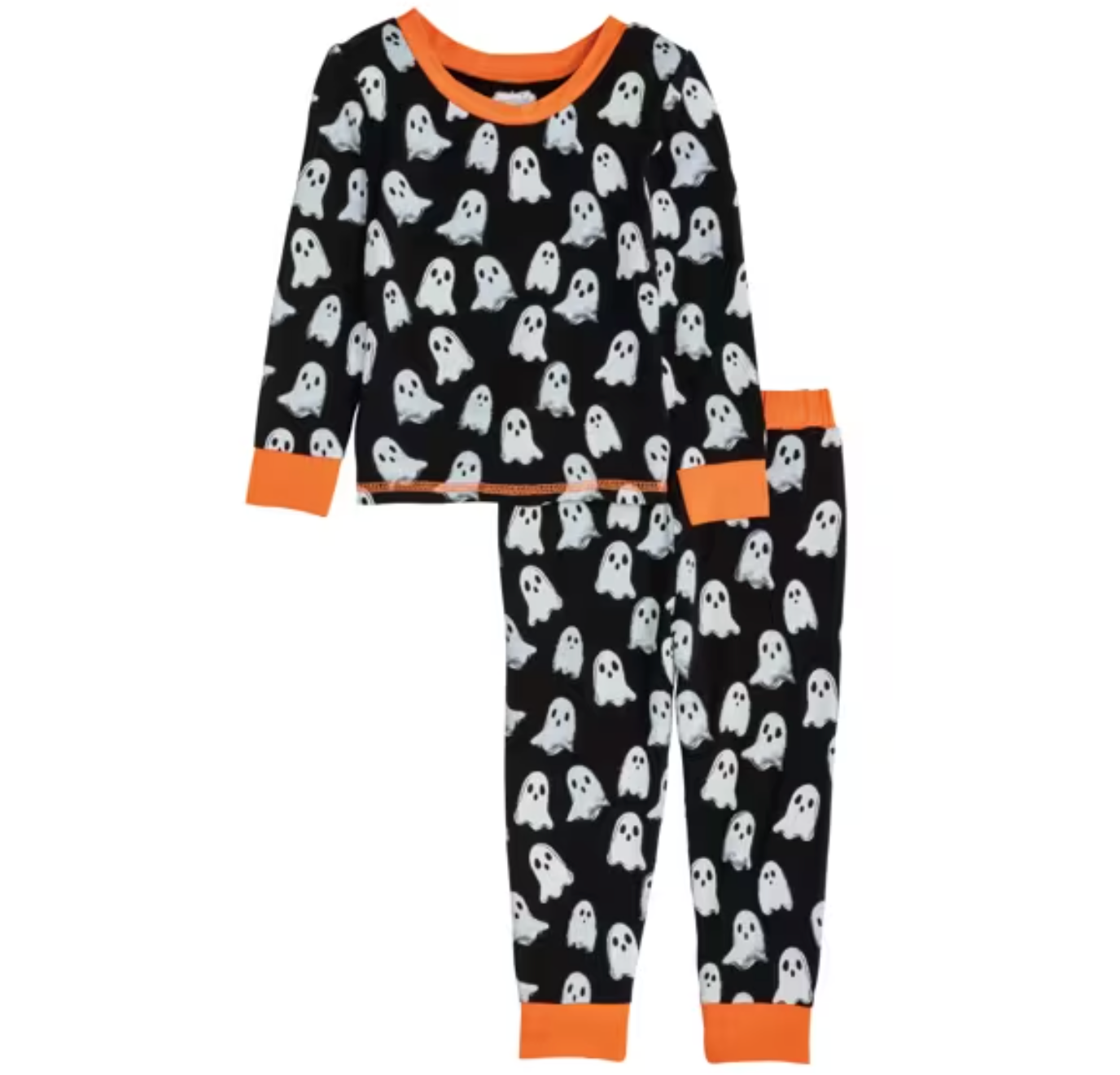 Toddler Black Ghost Glow Pajama Set