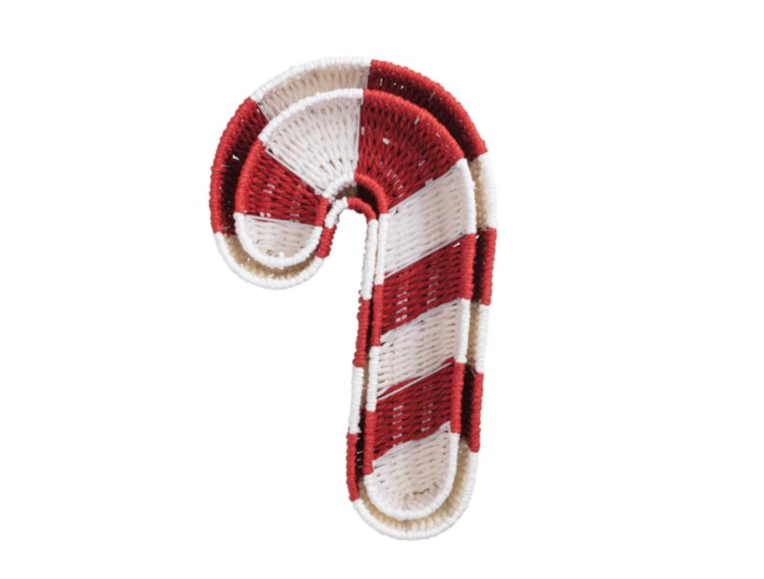 Candy Cane Woven Baskets