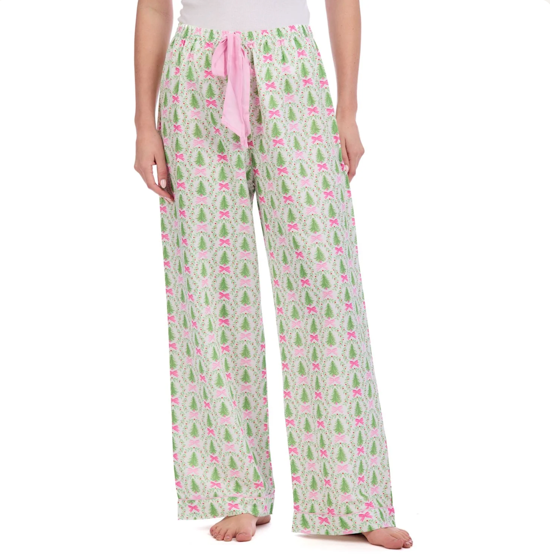 Holiday Pajama Pants- Christmas tree and Bows
