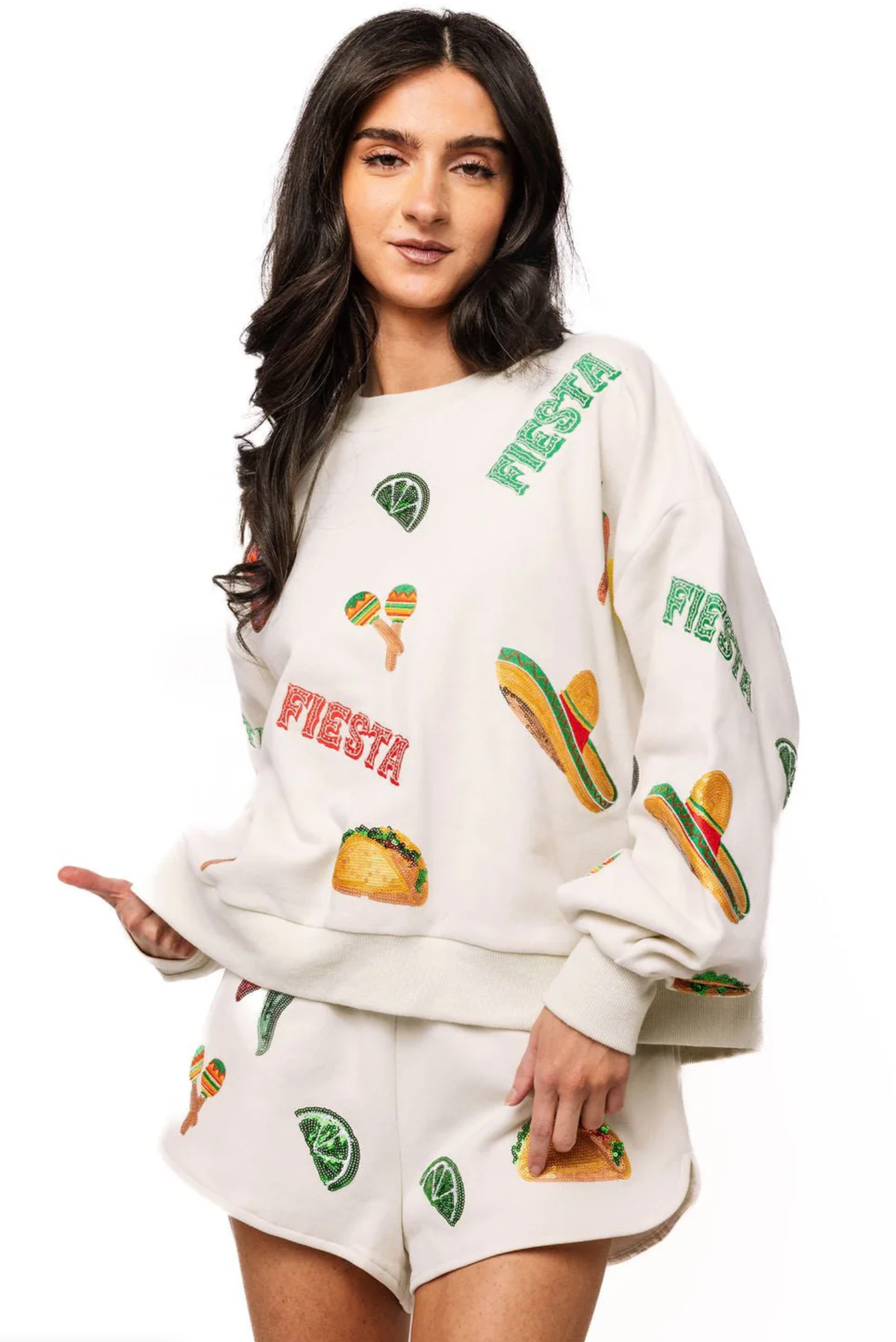 Beige Cinco Icon Sweatshirt - Queen of Sparkles