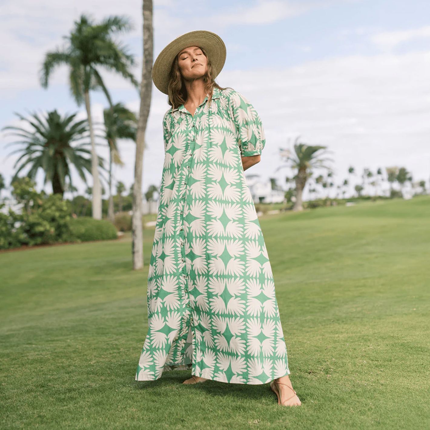 Viridian tile oasis dress