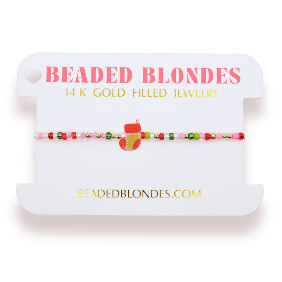 Stocking Sprinkle Bracelet - Beaded Blondes