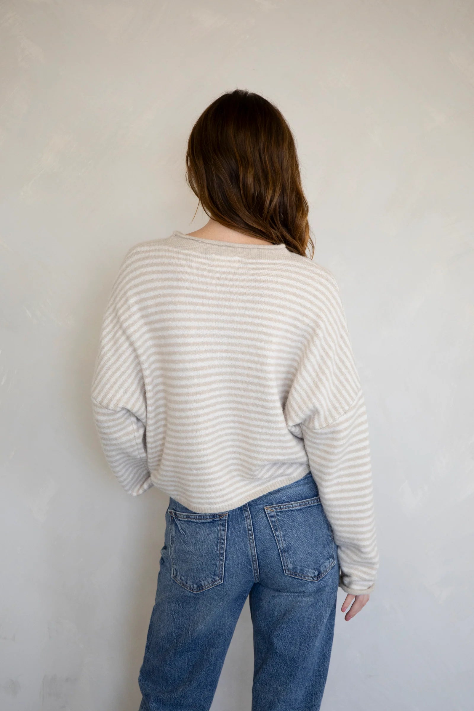 Alaiyah Striped Cardigan Cream/Mocha