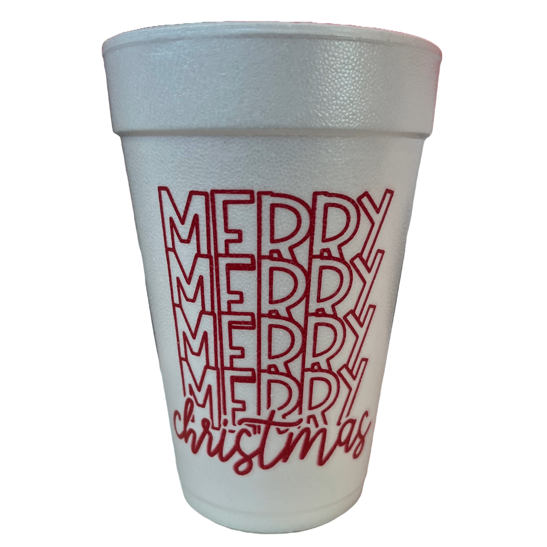 Holiday Styrofoam Cups