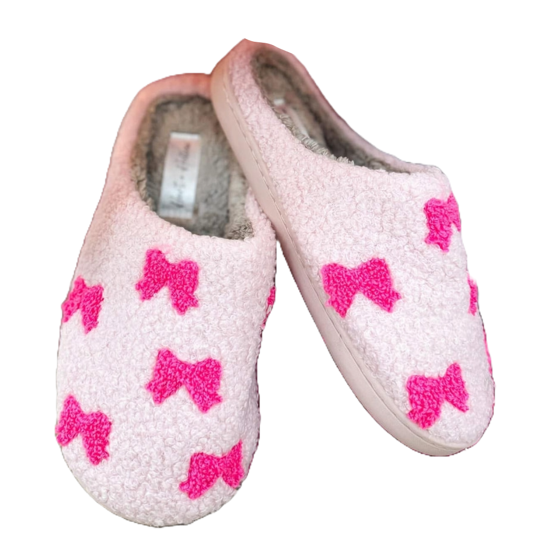 Pink Multi Bow Slippers