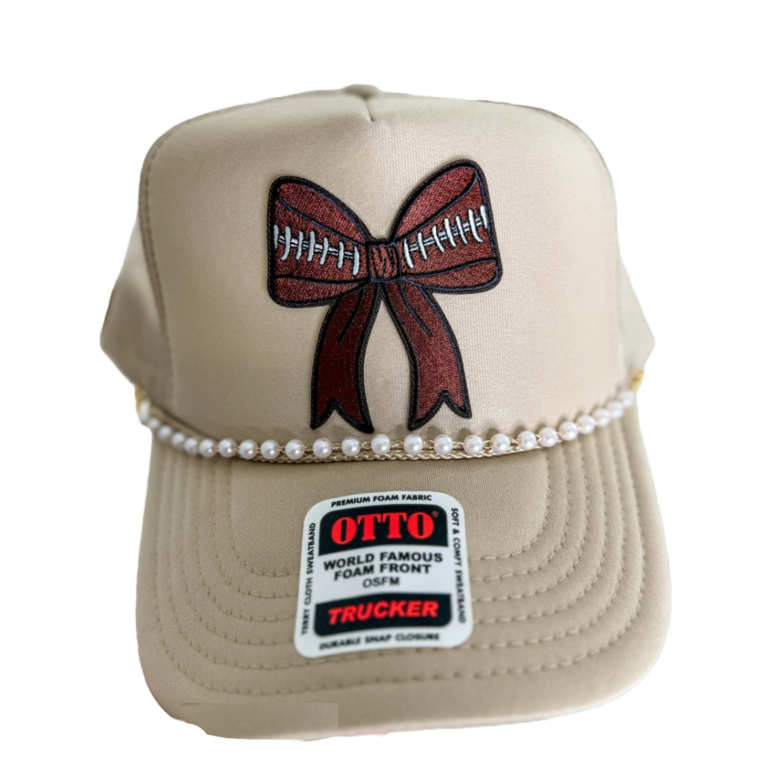 Football Bow Trucker Hat