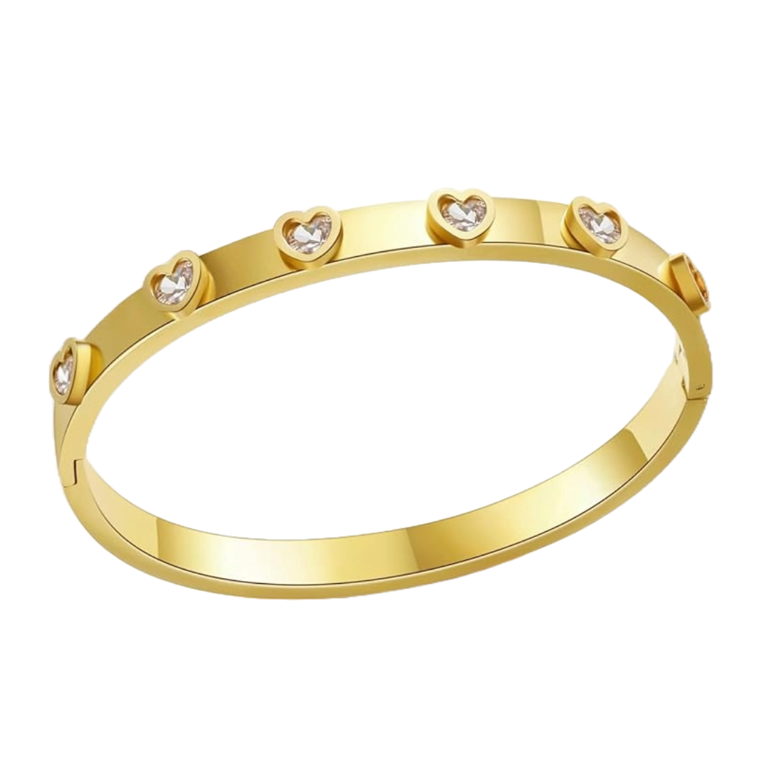 Heart Studded Bangle