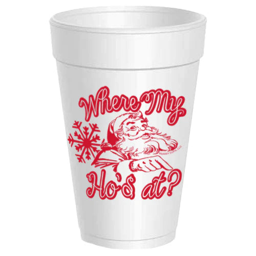 Holiday Styrofoam Cups