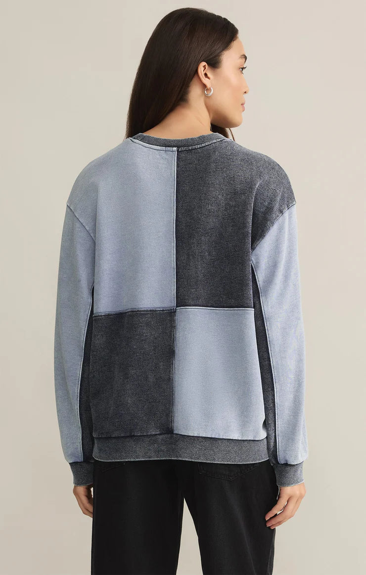 Fair & Square Denim Sweatshirt Washed Indigo